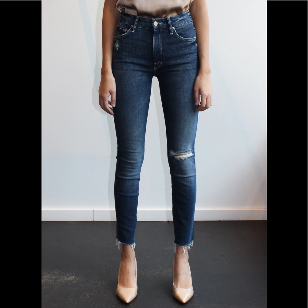 MOTHER High Rise Blue Jeans